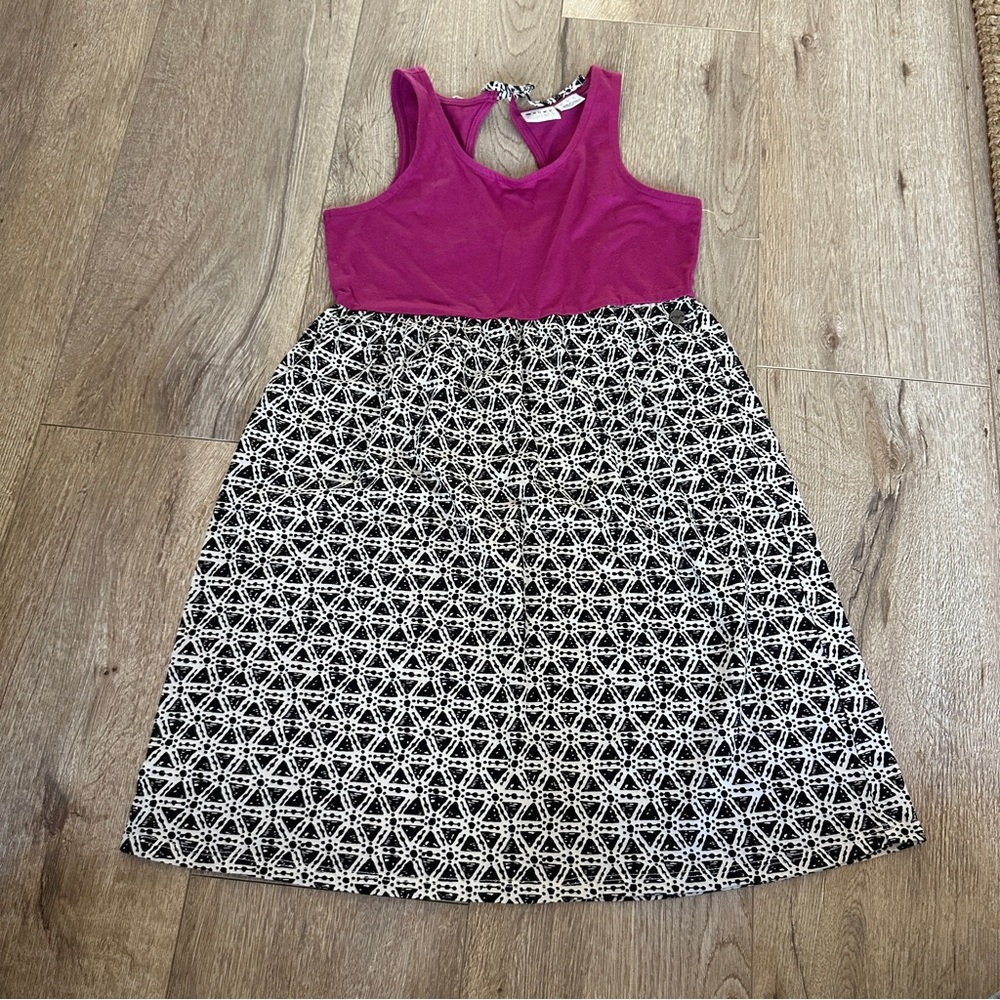 Roxy Girl Stylish Pink and Black Kids Dress